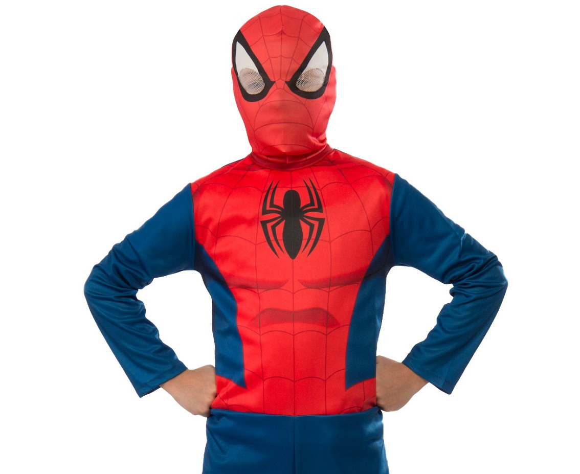 Includes: Spider-Man jumpsuit and mask